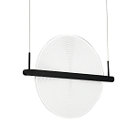 Светодиодный подвесной светильник круглой формы с металлическим черным каркасом Marble Glow варинант исполнения - 3 | Loft Concept в Брянске