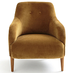 Кресло велюровое золотистого цвета Diaspro Gold  Armchair варинант исполнения - 2 | Loft Concept в Брянске