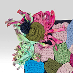 Ковер разноцветный из джинсовой одежды и армейских палаток Upcycling варинант исполнения - 2 | Loft Concept в Брянске