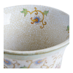 Ваза из фарфора на бронзовом основании Turquoise Blooming Garden варинант исполнения - 3 | Loft Concept в Брянске