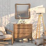 Зеркало квадратное c деревянной рамой из массива дуба Tasteful Furniture варинант исполнения - 2 | Loft Concept в Брянске