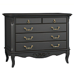 Комод черный из массива бука в стиле прованс Black Provence варинант исполнения - 3 | Loft Concept в Брянске