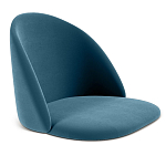 Барный стул вращающийся со спинкой Синий Велюр Vendramin Chair варинант исполнения - 2 | Loft Concept в Брянске