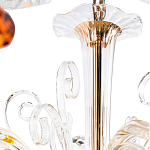 Люстра с 8-ю лампочками и изогнутыми прозрачными элементами из стекла Twisted Glass Candles Chandelier варинант исполнения - 3 | Loft Concept в Брянске