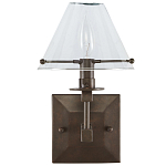 Бра с прозрачным стеклянным абажуром в форме конуса Bartolomeo Bronze варинант исполнения - 3 | Loft Concept в Брянске