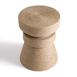 Приставной стол с отделкой из джута Juti D35 см варинант исполнения - 3 | Loft Concept в Брянске