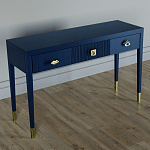 Дизайнерский Письменный стол Elsa Dreams Blue с тремя ящиками варинант исполнения - 3 | Loft Concept в Брянске