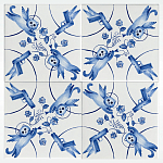 Плитка с узором 2 кота 2 пистолета варинант исполнения - 2 | Loft Concept в Брянске