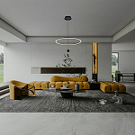 Светодиодная люстра Black LED Circle and Ball Lamp варинант исполнения - 7 | Loft Concept в Брянске