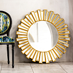 Зеркало круглое с лучами из зеркальных фацетов Golden Facet варинант исполнения - 2 | Loft Concept в Брянске