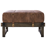 Пуф Duncan винтажная коричневая кожа  варинант исполнения - 1 | Loft Concept в Брянске