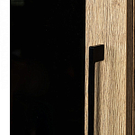 Шкаф-витрина в стиле лофт с чёрной стеклянной дверью Urban Style Space варинант исполнения - 5 | Loft Concept в Брянске