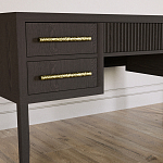 Большой Рабочий стол Primo с 5 выдвижными ящиками Темный орех варинант исполнения - 4 | Loft Concept в Брянске