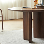 Стол обеденный круглый с двойной столешницей Walnut Wood Table варинант исполнения - 7 | Loft Concept в Брянске