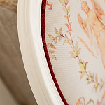 Полукресло из массива бука бежевое с растительным орнаментом Raffael Angel Beige Chair варинант исполнения - 4 | Loft Concept в Брянске