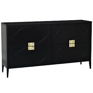 Комод с 4-мя ящиками Amelie Black Chest of Drawers Черный