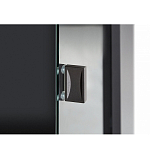 Шкаф-витрина цвета графит с полками и стеклянной дверью Strict Lines варинант исполнения - 4 | Loft Concept в Брянске