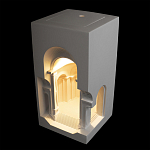 Встраиваемый в стену гипсовый светильник под покраску с арками и рельефными колоннами Antiquity Athena варинант исполнения - 3 | Loft Concept в Брянске