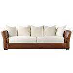 Элитарный современный диван Birmingham с кожаной спинкой варинант исполнения - 4 | Loft Concept в Брянске