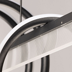 Люстра линейная черного цвета с волнообразным металлическим элементом Luke Lampco Tracer Lamp варинант исполнения - 9 | Loft Concept в Брянске