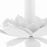 Торшер с декором в виде белого цветка магнолии на каркасе и черным абажуром White Magnolia варинант исполнения - 2 | Loft Concept в Брянске