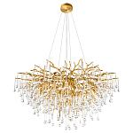 Люстра подвесная с прозрачными стеклянными подвесками в форме капель Диаметр 100 см Droplet Chandelier варинант исполнения - 4 | Loft Concept в Брянске