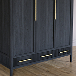 Большой Шкаф Primo Черный дуб с 3 дверьми и 3 выдвижными ящиками варинант исполнения - 3 | Loft Concept в Брянске