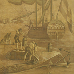 Обои ручная роспись Views of Italy Sepia варинант исполнения - 2 | Loft Concept в Брянске