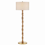 Торшер с цилиндрическим тканевым абажуром на каркасе волнистой формы Rotation варинант исполнения - 1 | Loft Concept в Брянске