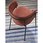 Стул полукруглый мягкий с буклированной обивкой Chair with Boucle Upholstery варинант исполнения - 5 | Loft Concept в Брянске