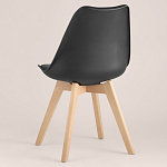 Стул с основой из пластика и мягким сиденьем Arvika Black варинант исполнения - 5 | Loft Concept в Брянске