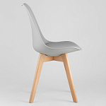 Стул с основой из пластика и мягким сиденьем Arvika Grey варинант исполнения - 3 | Loft Concept в Брянске