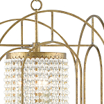 Люстра золотая с внутренним цилиндром из хрустальных бусин Romantic Lantern варинант исполнения - 1 | Loft Concept в Брянске