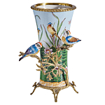 Ваза из фарфора с птицами на бронзовой ветке Garden of Eden варинант исполнения - 1 | Loft Concept в Брянске