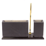 Настольный письменный набор из мрамора с часами и ручкой Marble Accessory варинант исполнения - 3 | Loft Concept в Брянске