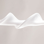 Люстра горизонтальная с волнистым белым плафоном Golden Swirl варинант исполнения - 5 | Loft Concept в Брянске