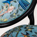 Стул из массива бука бирюзовый с изображением птиц в саду Turquoise Chinoiserie Bird Chair варинант исполнения - 2 | Loft Concept в Брянске