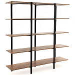 Стеллаж из массива дуба и стали Robson Rack Industrisal Metal Rust варинант исполнения - 1 | Loft Concept в Брянске