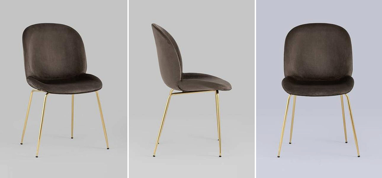 Стул Коричневый Велюр Vendramin Chair Стул Коричневый Велюр Vendramin Chair - Loft-Concept в Брянске