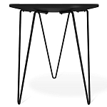 Стол журнальный с круглой столешницей из стекла Gold and Black Marble варинант исполнения - 4 | Loft Concept в Брянске