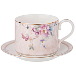 Чайный набор из фарфора с цветочным принтом на 6 персон 12 предметов Flower Porcelain Collection варинант исполнения - 1 | Loft Concept в Брянске