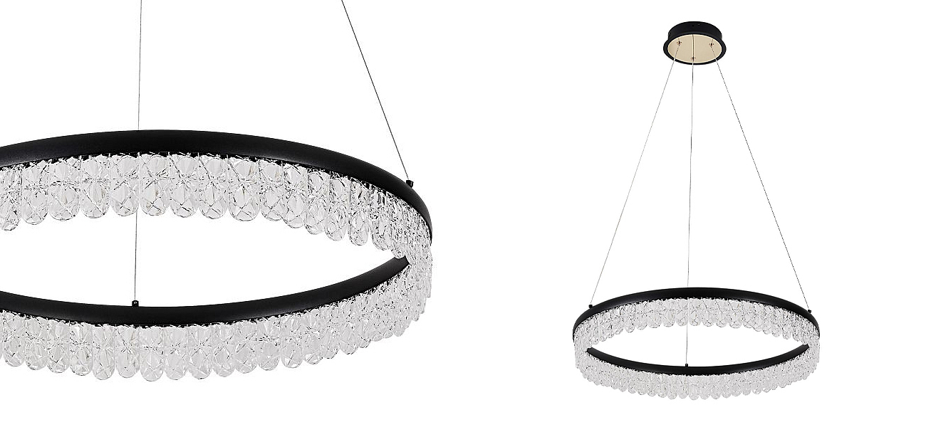 Круглая светодиодная люстра Pettico Black Круглая светодиодная люстра Pettico Black - Loft-Concept в Брянске