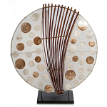 Настольная лампа из перламутра и дерева на подставке Indonesian Round Shell варинант исполнения - 1 | Loft Concept в Брянске