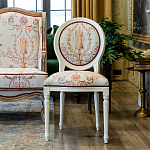 Стул из массива бука бежевый с растительным орнаментом Raffael Angel Beige Chair варинант исполнения - 6 | Loft Concept в Брянске