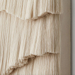 Светло-Бежевое Панно из нитей White Landscape Wall Hanging варинант исполнения - 3 | Loft Concept в Брянске