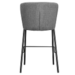 Стул барный серый с широкой закругленной спинкой Bar Chair Gray варинант исполнения - 4 | Loft Concept в Брянске