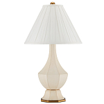 Настольная лампа с фактурным конусовидным абажуром и кожаным каркасом Malifis варинант исполнения - 4 | Loft Concept в Брянске