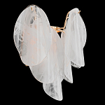 Бра из полупрозрачных овальных лепестков из стекла с металлическим основанием золотого цвета Nazaire Glass Lighting варинант исполнения - 1 | Loft Concept в Брянске