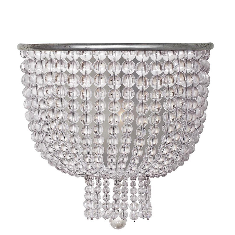 Бра JACQUELINE CLEAR SCONCE Прозрачный Латунь Серебряный Бра JACQUELINE CLEAR SCONCE Прозрачный Латунь Серебряный в Брянске | Loft Concept