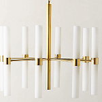 Люстра золотая с 16-ю тонкими цилиндрическими плафонами Shoulders варинант исполнения - 1 | Loft Concept в Брянске
